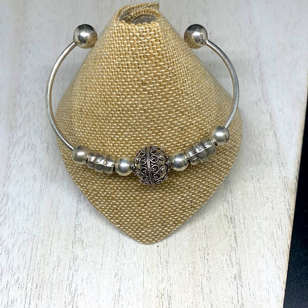 Sterling Silver Cuff Charm Bracelet #Mothers Day
